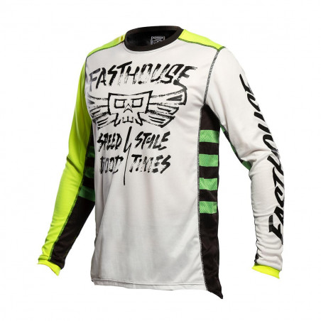 FASTHOUSE YOUTH JERSEY GRINDHOUSE TRIBE WHITE/HI-VIZ FASTHOUSE YOUTH JERSEY GRINDHOUSE TRIBE WHITE/HI-VIZ